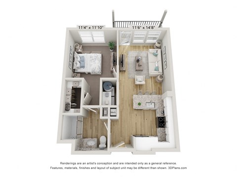 bedroom floor plan | apartments in naples fl | Amberlin South Naples